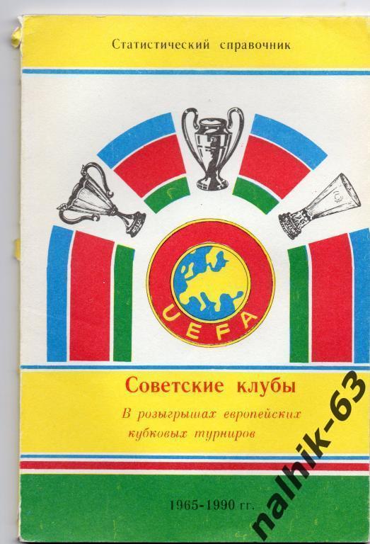 советские клубы в розыгрышах ек 1965-1990