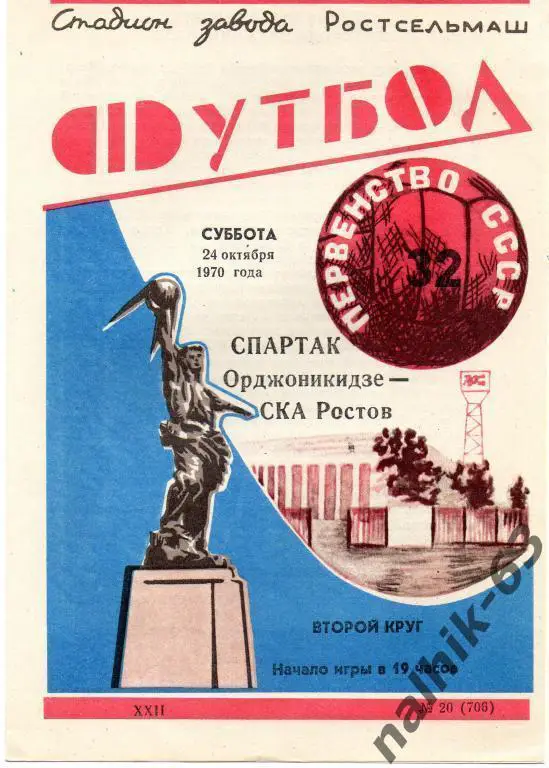 ска ростов-спартак орджоникидзе 1970 год