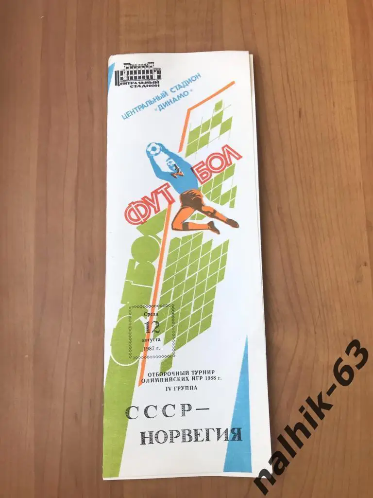 СССР - Норвегия 1987 год