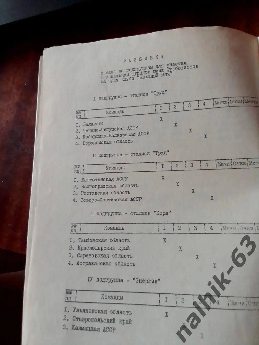 Воронеж, Волгоград, Саратов, Тамбов, Краснодар\Кожаный мяч\ Балаково 1985 год 1