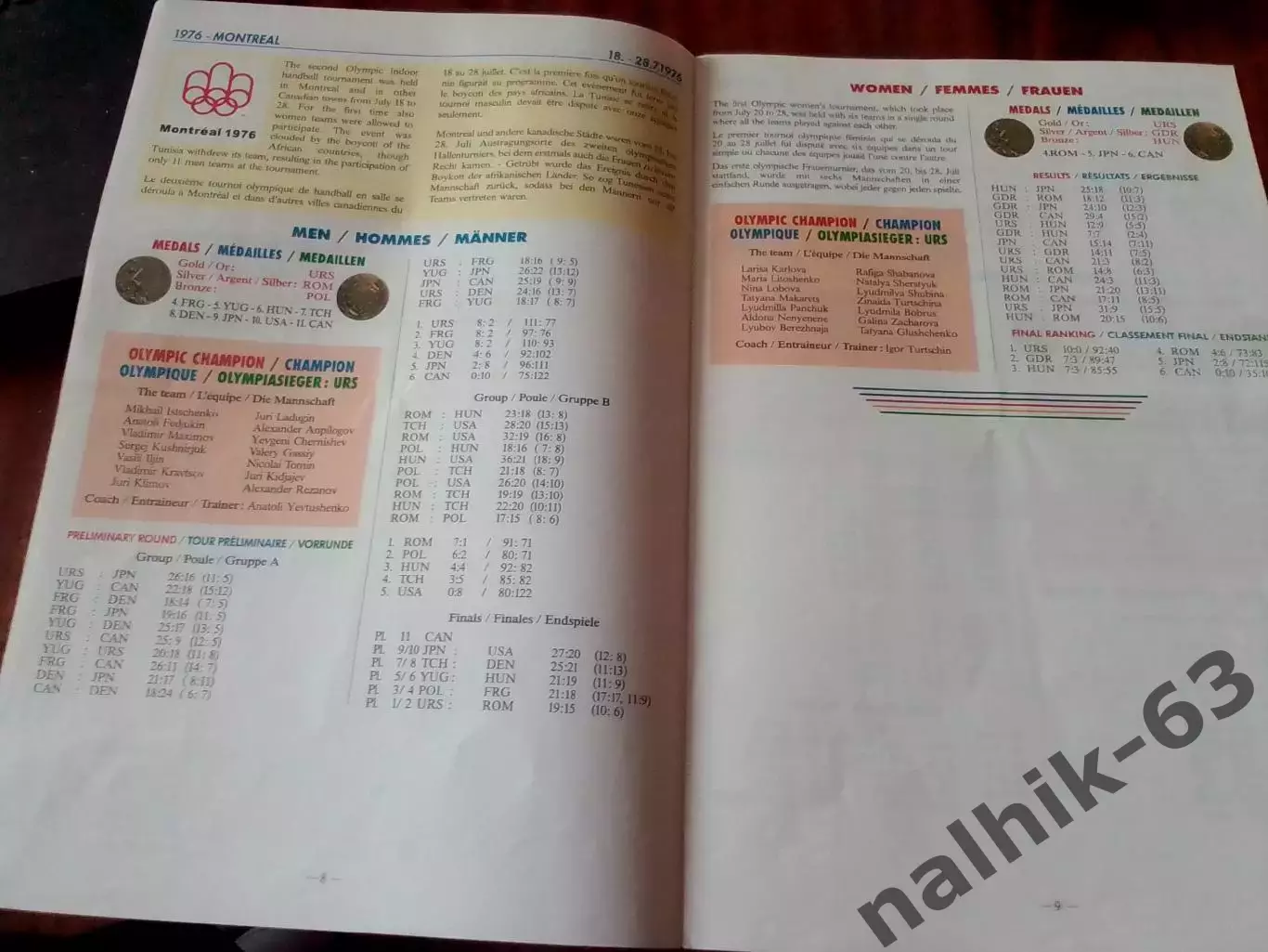 Гандбол на Олимпийских играх 1936-2000 справочник 4