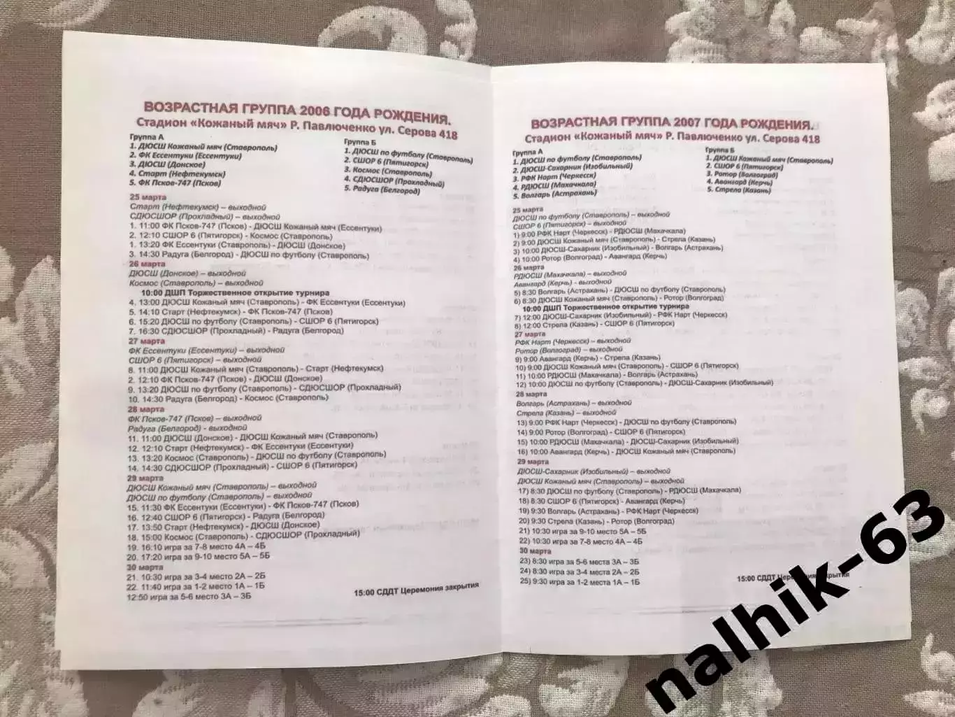 Ротор Волгоград, Киров, Белгород, Керчь\юноши, турнир Духина, Ставрополь 2018 г 2