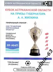 ГАИ-Динамо Астрахань-Газпромтранс Астрахань 2008 год Финал кубка Астраханской об