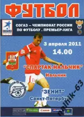Спартак Нальчик - Зенит Санкт-Петербург 2011-2012 год