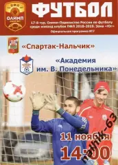 Спартак Нальчик-Академия футбола Ростов-на-Дону 2018-2019 год ПФЛ