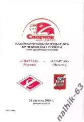 Спартак-д Москва-Спартак-д Нальчик 2006 год