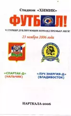 Спартак-д Нальчик-Луч-Энергия-д Владивосток 2006 год альтернатива