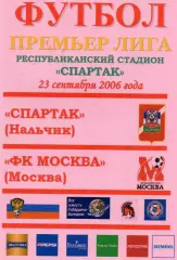 Спартак Нальчик-ФК Москва 2006 год альтернатива
