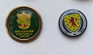 Значок. Федерация Футбола Болгария и Шотландия- Оригинал