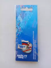 Значок OИ Сочи 2014 хоккей Россия