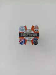 Значок,Л.Ч.2019\20 группа С -ФК Шахтер Донецк,Манчестер С.Динамо Загреб.Аталанта