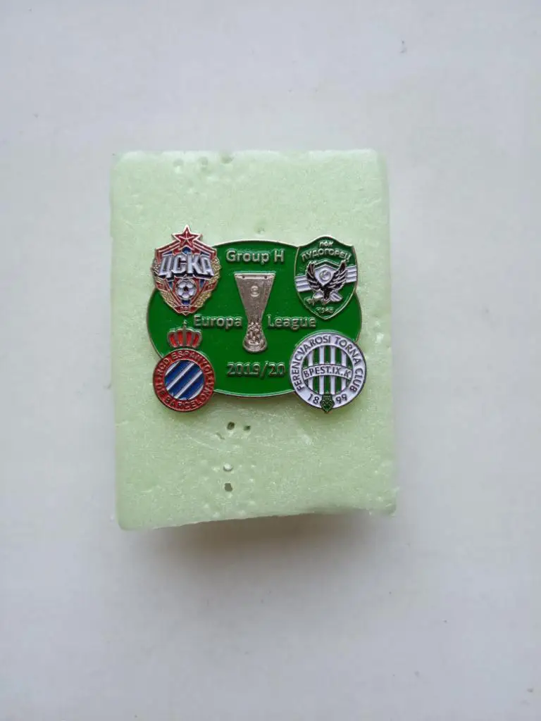 Значок. ФК ЦСКА,Ференцварош,Эспаньол,Лу догорец -ЛЕ группа Н- 2019\20
