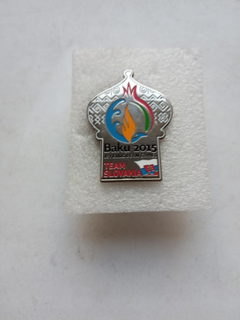 Значок.НОК команда Словакии в Азербайджане Баку 2015 1 европейские игры
