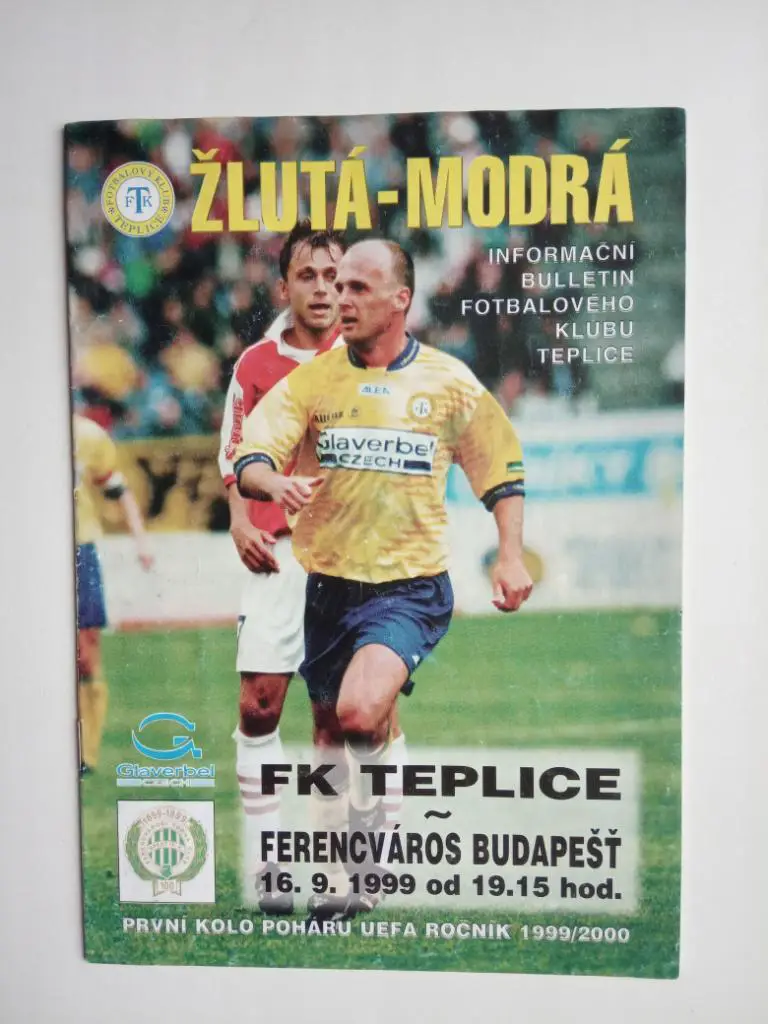 ФК Теплице Чехия - Ференцварош Будапешт, Венгрия_16.09. 1999_кубок_УЕФА