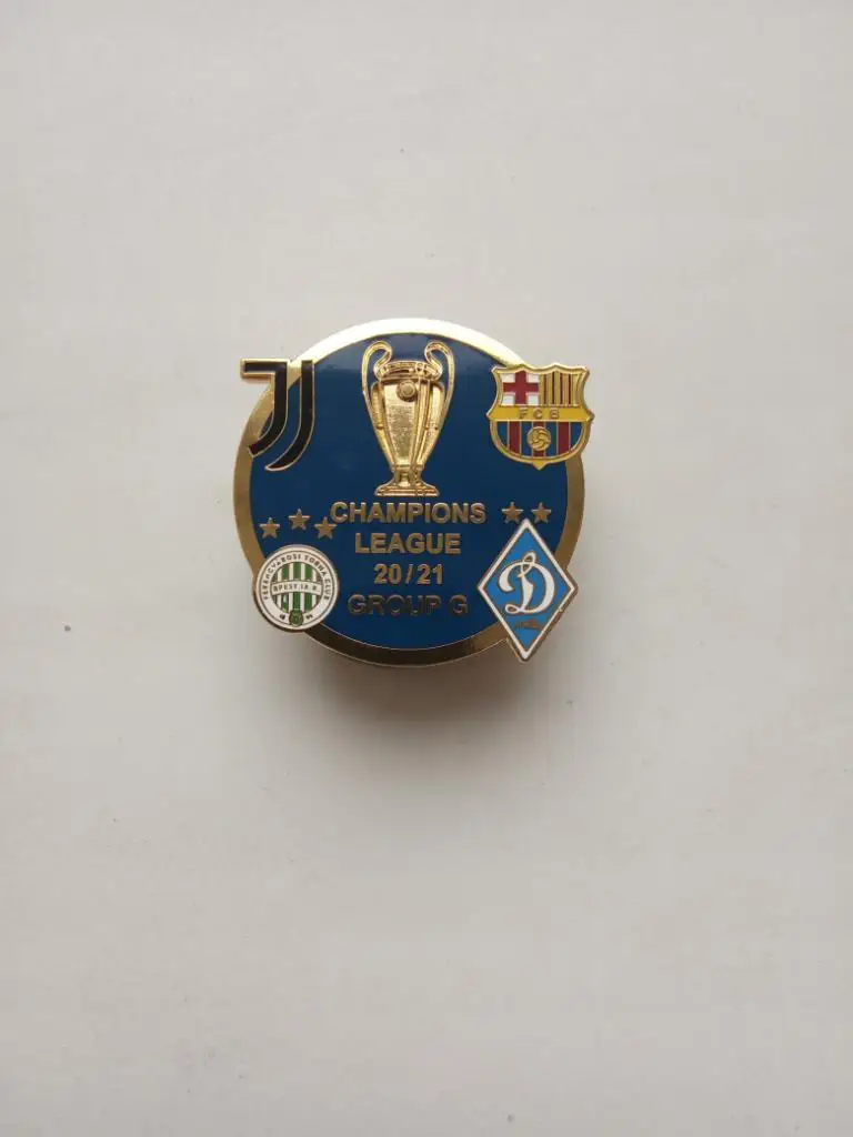 Значок. Лига Чемпионов Динамо Киев.Ювентус.Барселона .Ференцварош-группа Г 20\21