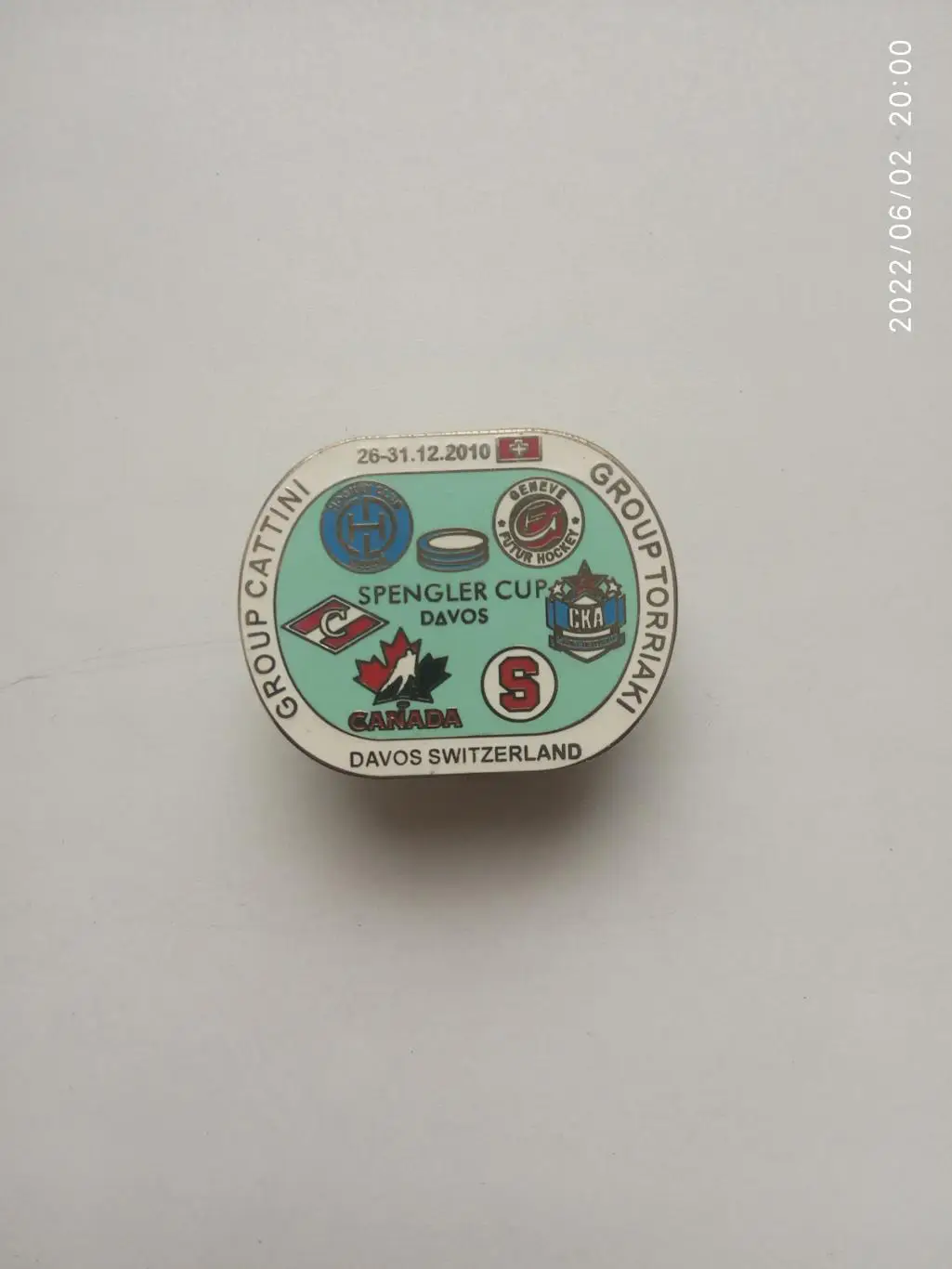 Значок.Хоккей Спартак Москва СКА Питер группа Кубок Давос-2010