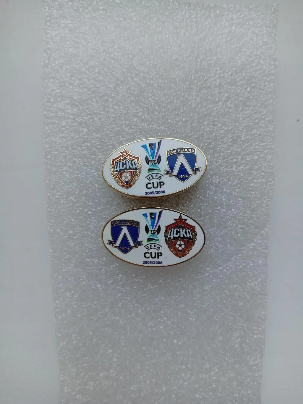 ЦСКА Москва -Левски София кубок УЕФА 2005\2006 сезон -2 значка