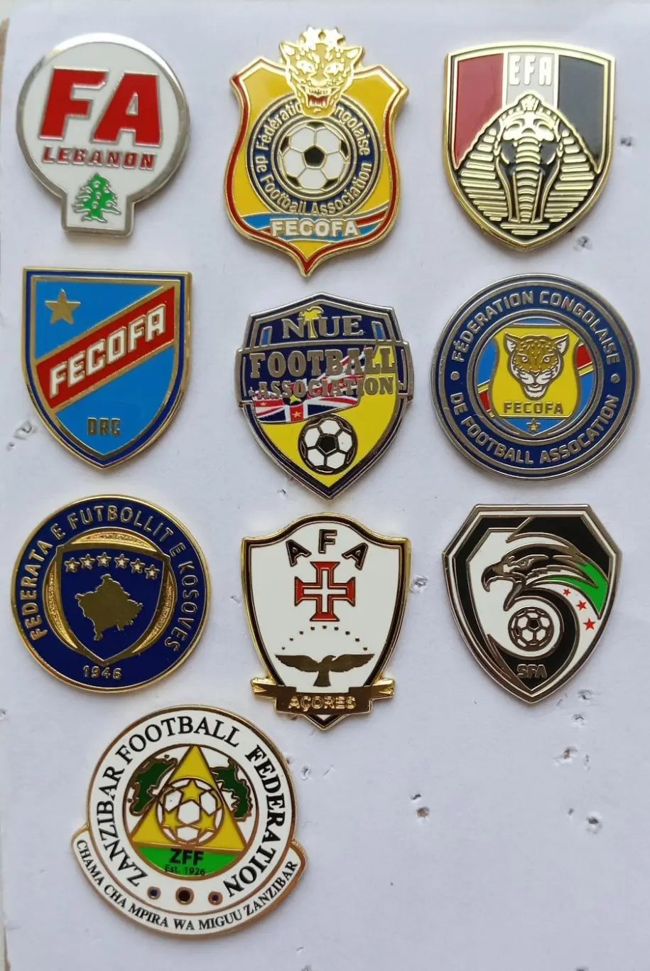Федерация Футбола -10 знаков Ливия.Конго.Египет.Косово.Занзибар....