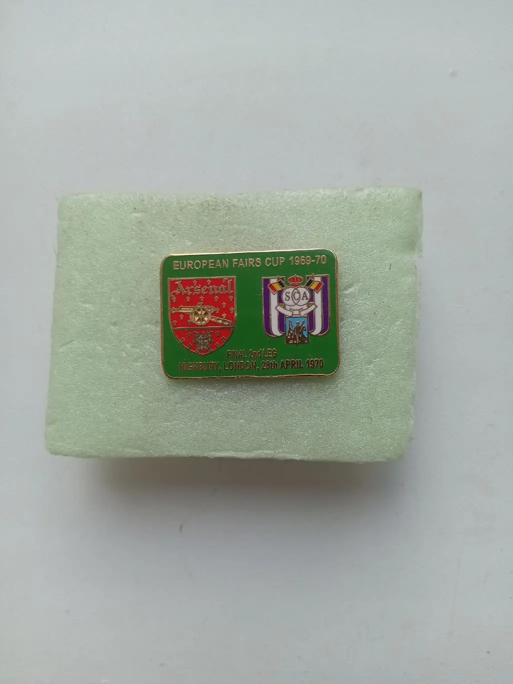 Значок. ФК Арсенал Лондон-Андерлехт -ФИНАЛ Fairs Cup 28.4.1970г