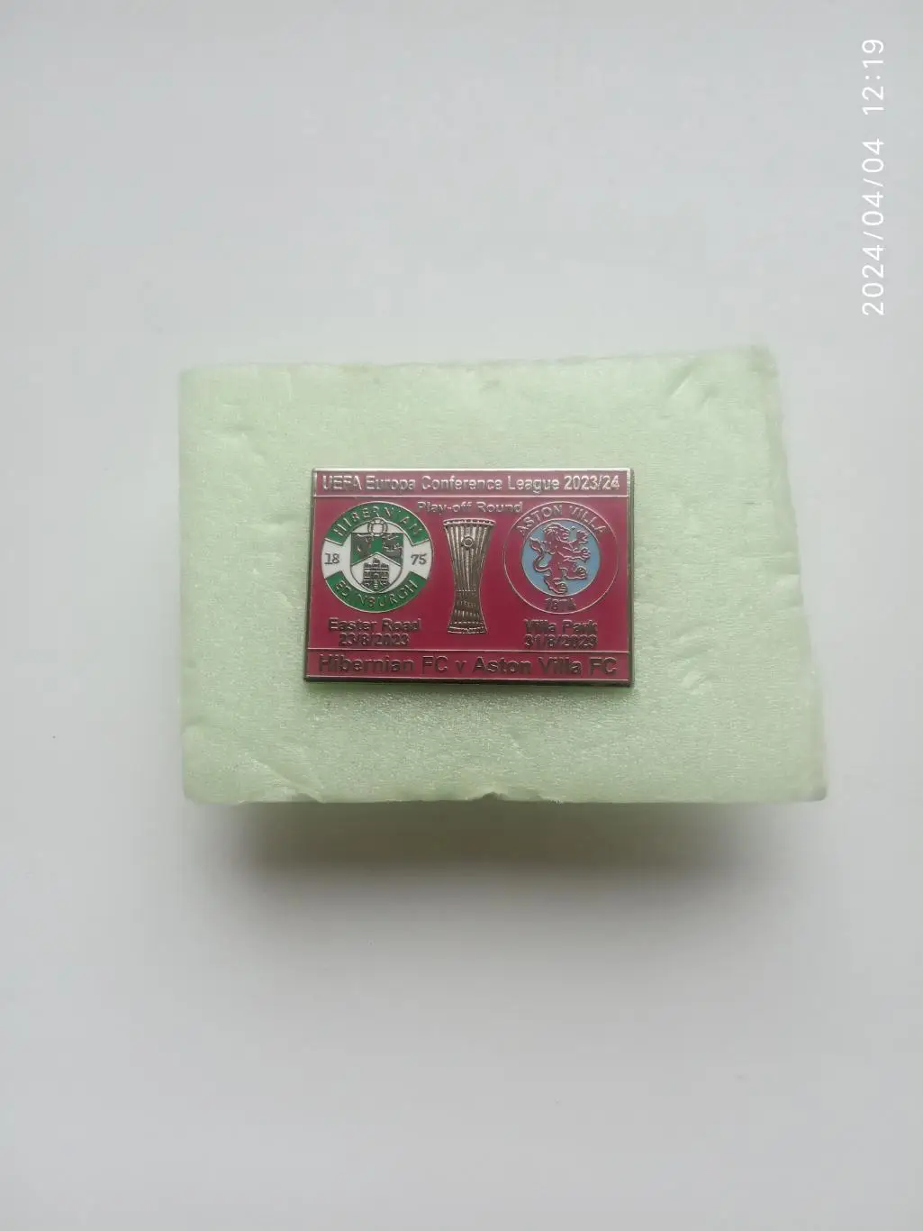 Значок. Хиберниан -Астон Вилла-К.Л.23\24