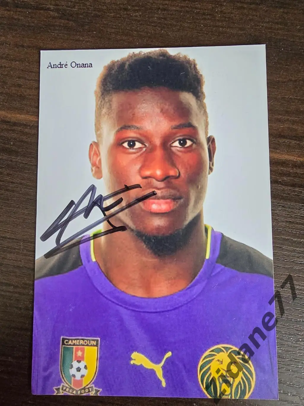 Автограф Андре Онана (Манчестер Юнайтед, Камерун)