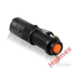 Светодиодный алюминиевый ударопрочный фонарик (новый)