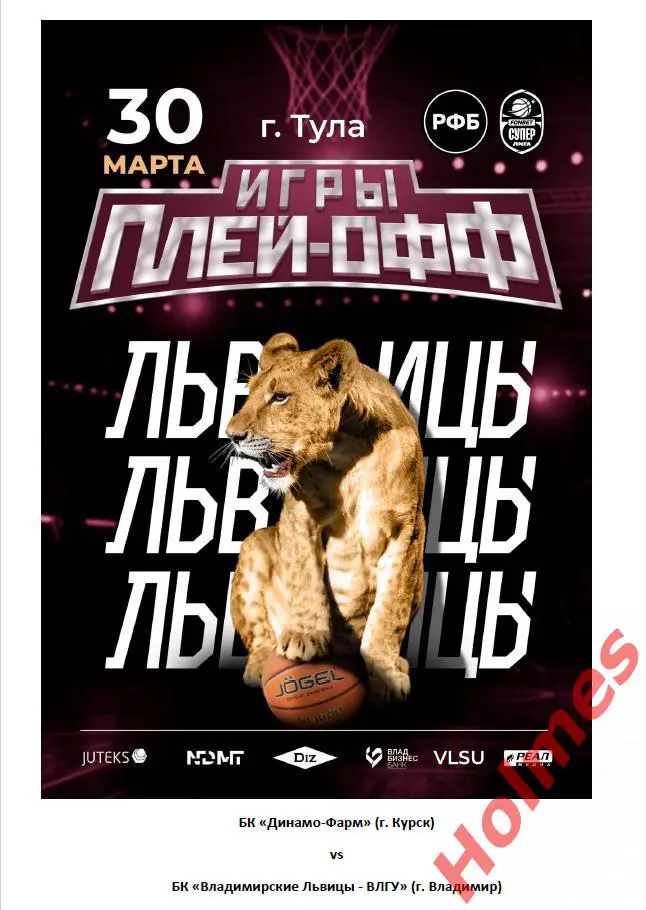 БК «Динамо-Фарм» (г. Курск)-БК «Владимирские Львицы - ВЛГУ» 30.03.2025 Файл PDF