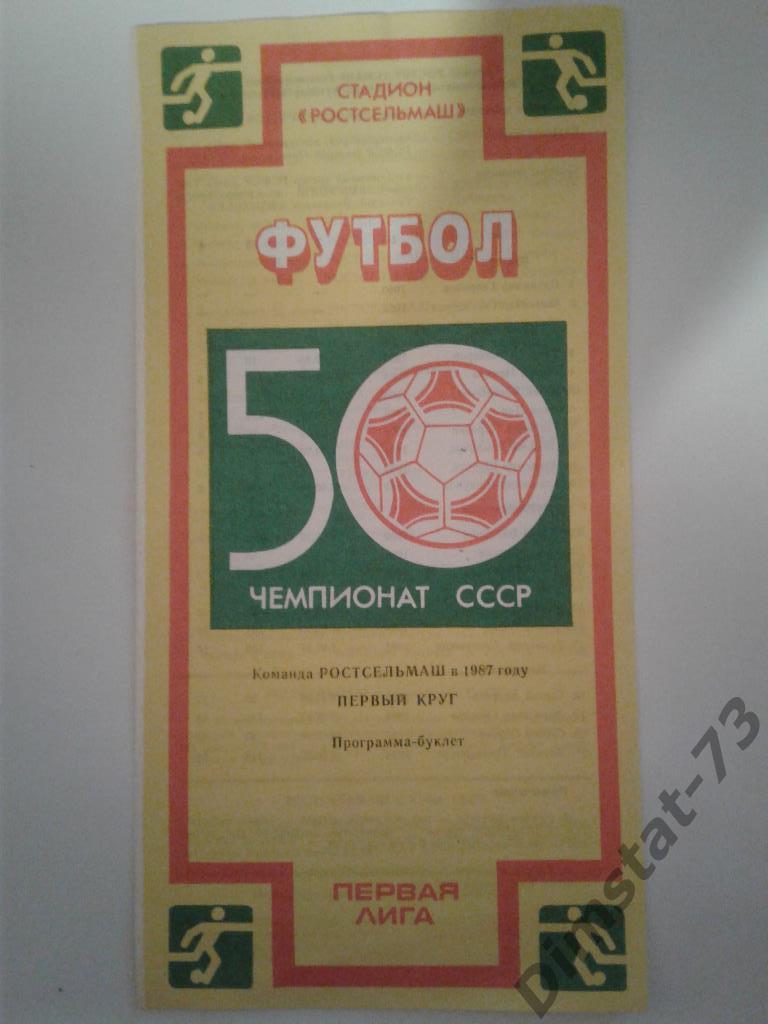 Ростсельмаш Ростов-на-Дону 1987 первый круг