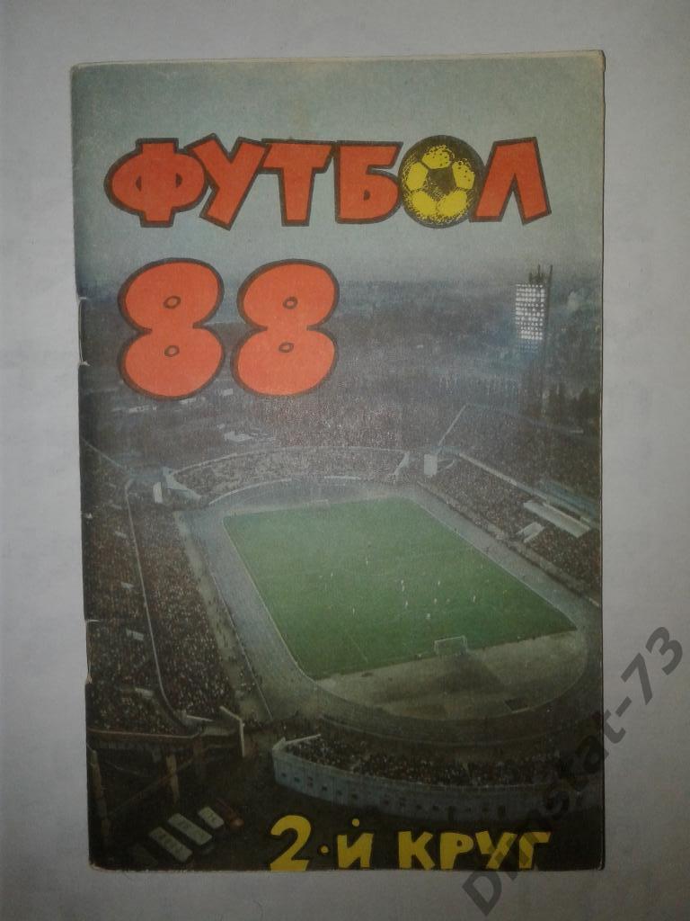Краснодар - 1988 2 круг Календарь справочник