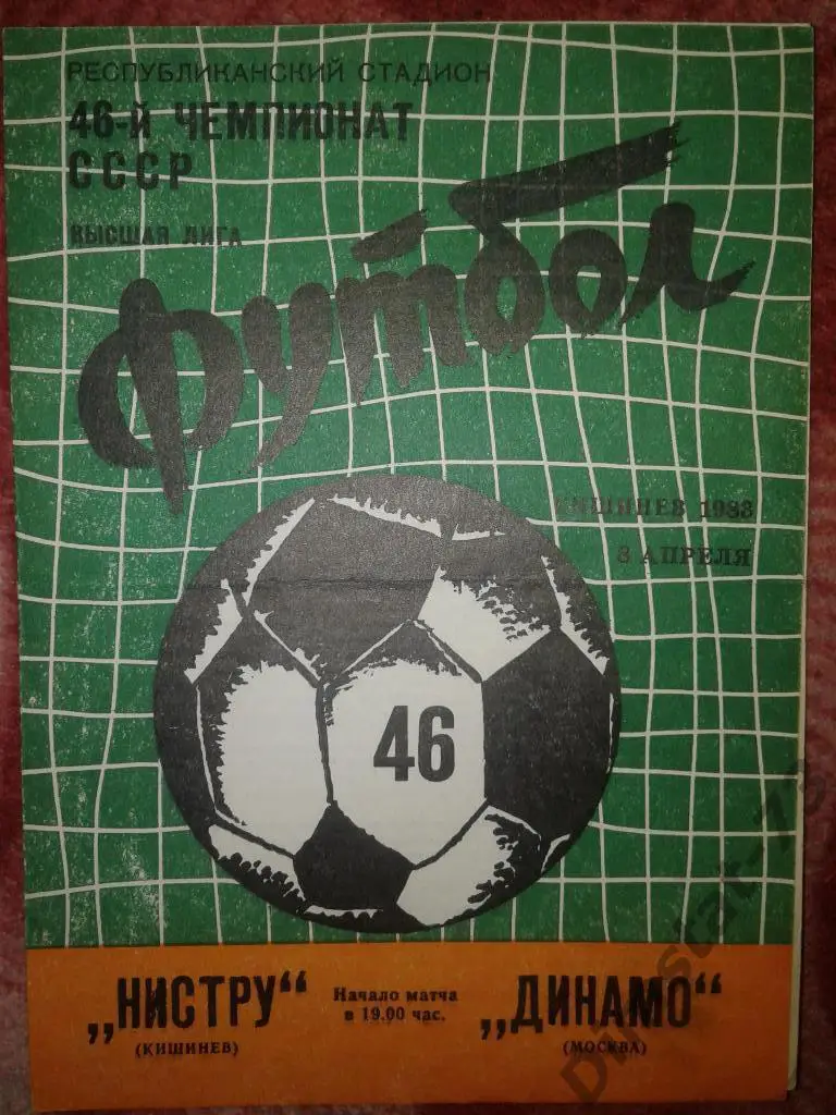 Нистру Кишинев - Динамо Москва - 1983