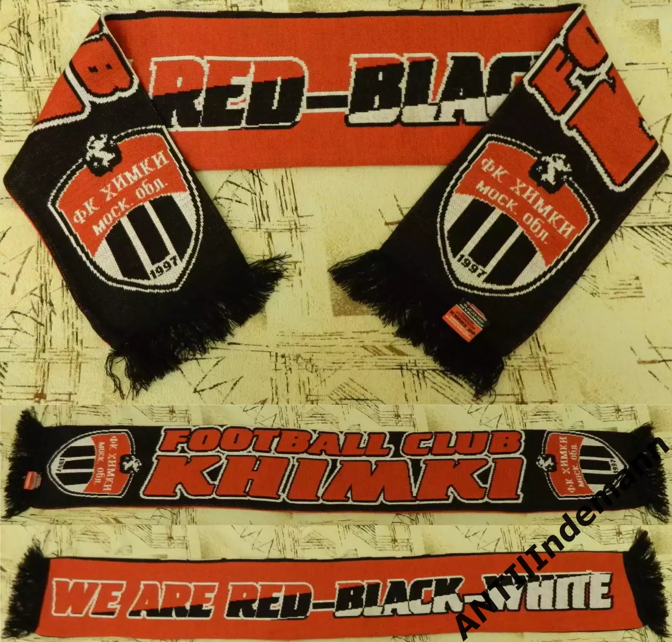 Шарф ФК Химки (Московская область) «We are red - black - white” 5