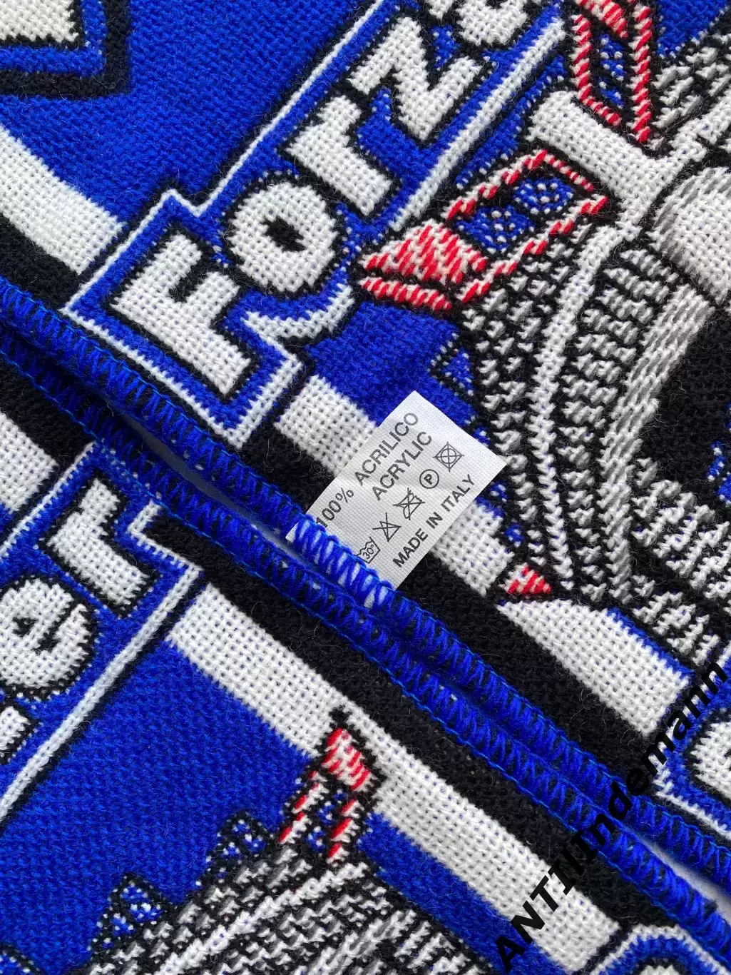 Шарф ФК Интер (Интернационале) Милан, Италия. “Forza Inter”. Изготовлен в Италии 2