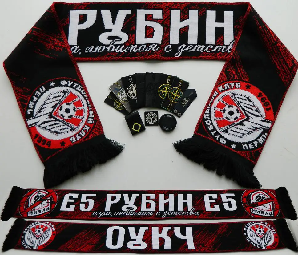 Шарф ФК Амкар Пермь (анти Рубин) «е5 Рубин», «ОуКЧ»