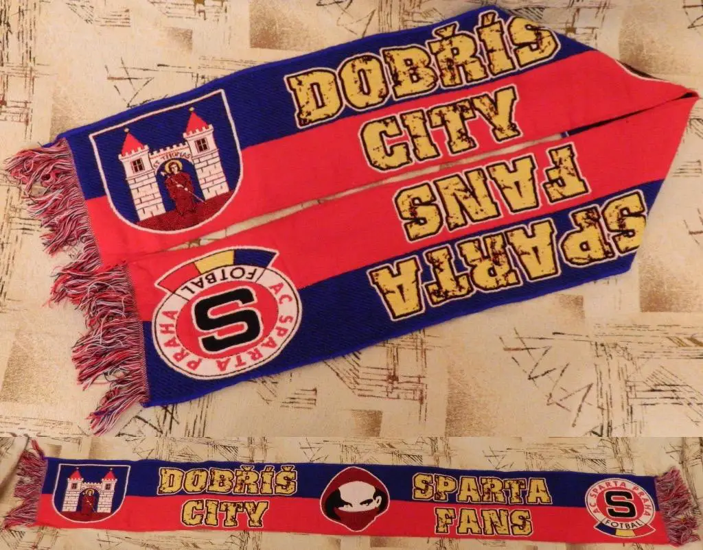 Шарф ФК Спарта Прага, Чехия. Односторонний, фанатский.