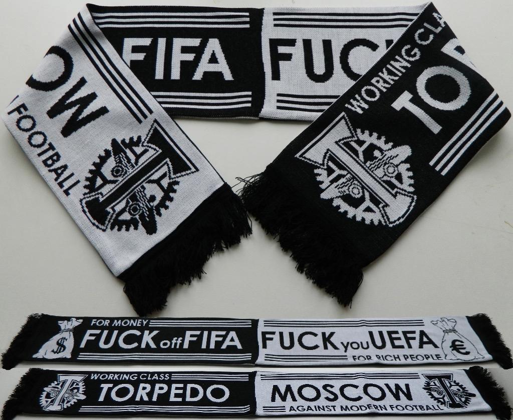 Шарф ФК Торпедо Москва “Fuck off FIFA”, “Fuck you UEFA”