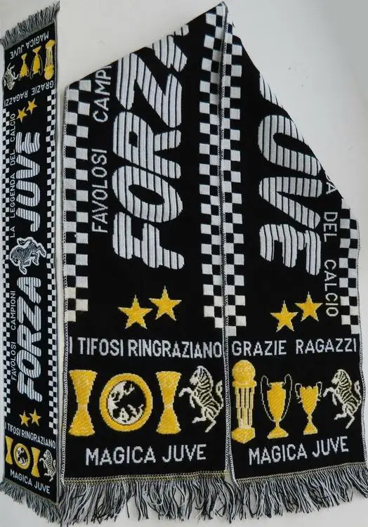 Шарф ФК Ювентус Турин “Forza Juve”, Италия. Односторонний.