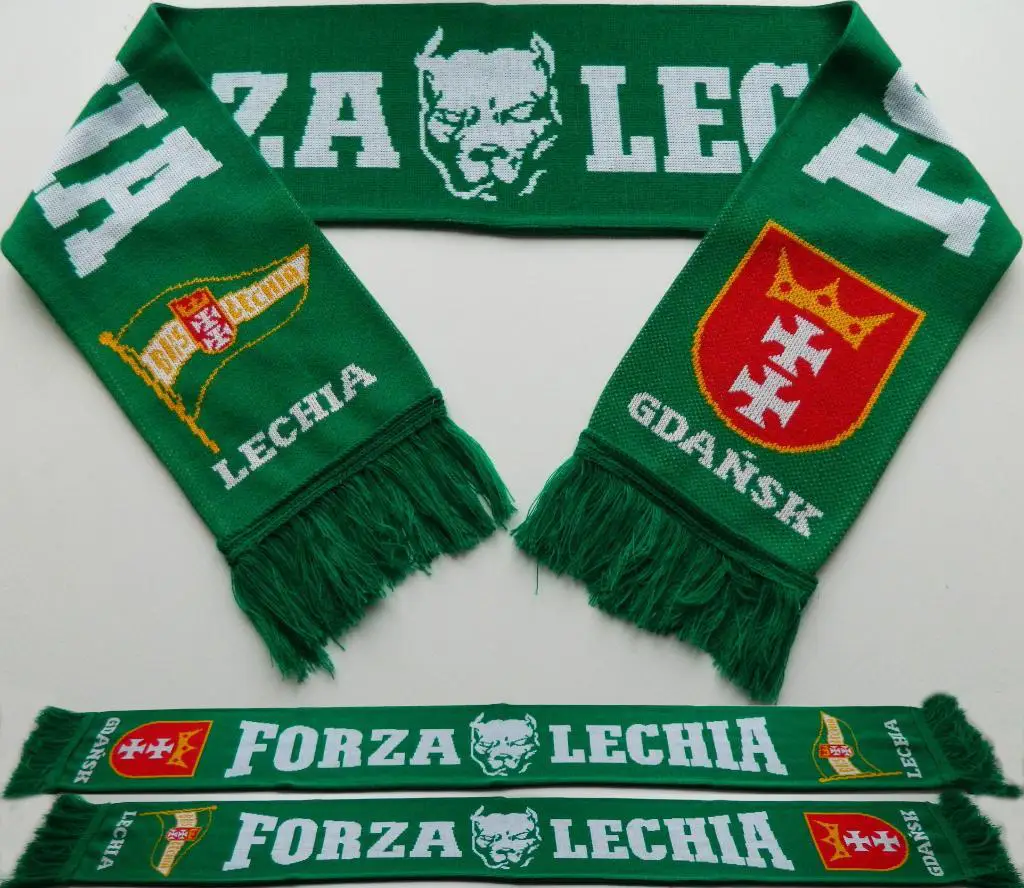 Шарф фанатский ФК Лехия Гданьск, Польша.