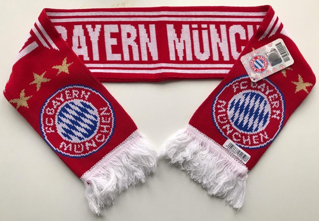 Шарф ФК Бавария Мюнхен, Германия. Новый сувенирный шарф с бирками и ценником.