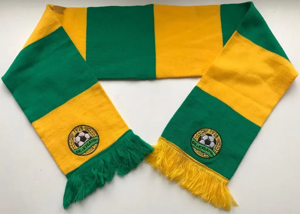 Шарф ФК Кубань Краснодар, barscarf с вышивками.