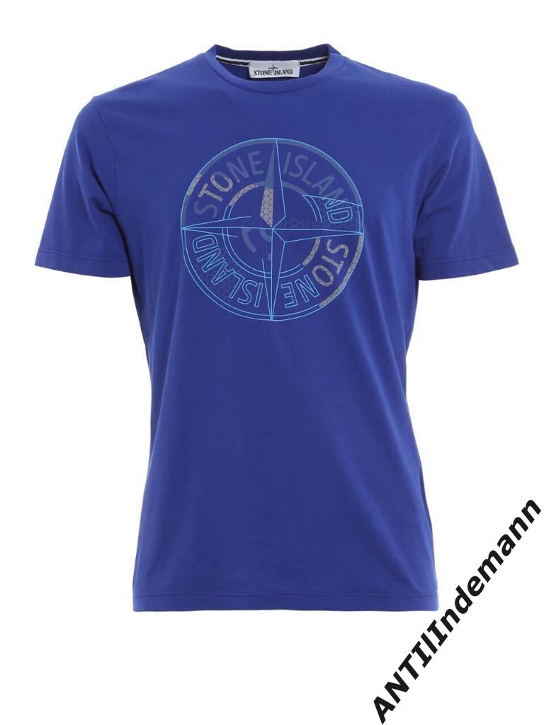 Футболка Stone Island (Стон Айленд) T-Shirt blue reflective
