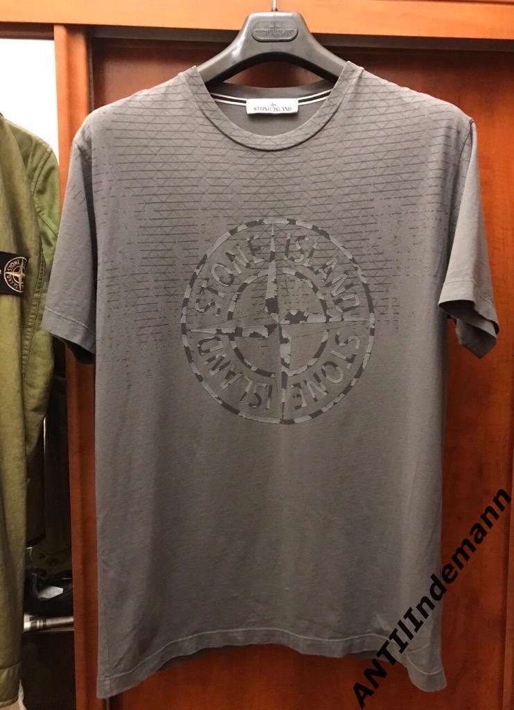 Футболка Stone Island (Стон Айленд) Grey T-shirt With Compass Logo 4