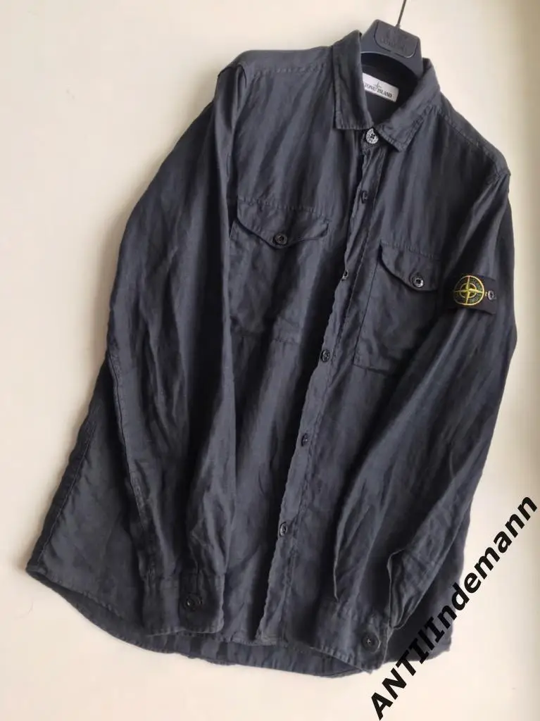 Хлопковая рубашка Stone Island (Стон Айленд) 6