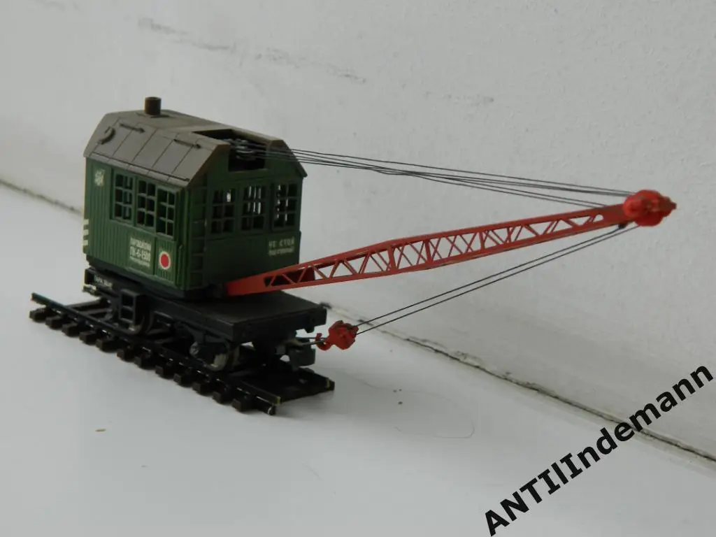 Железнодорожный кран ПК-6, СССР. Масштаб H0 1/87 (16,5 мм) 1