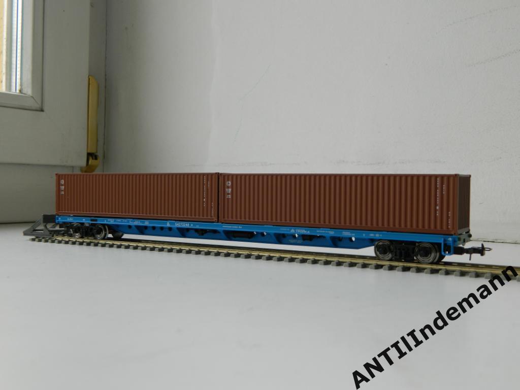 EUROTRAIN (Евротрейн) платформа для контейнеров РЖД. Масштаб H0 1/87 (16,5 мм) 1