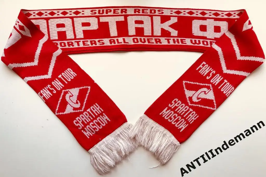 Шарф ФК Спартак Москва “Fan’s on tour” 1990-х гг.