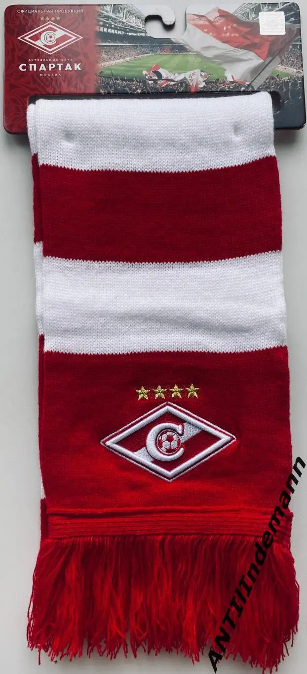 Шарф ФК Спартак Москва, barscarf с вышивкой. Новый 1