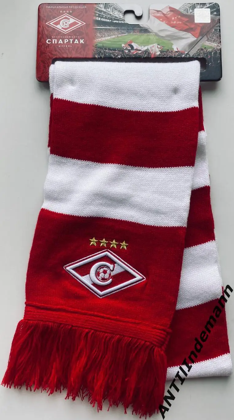 Шарф ФК Спартак Москва, barscarf с вышивкой. Новый