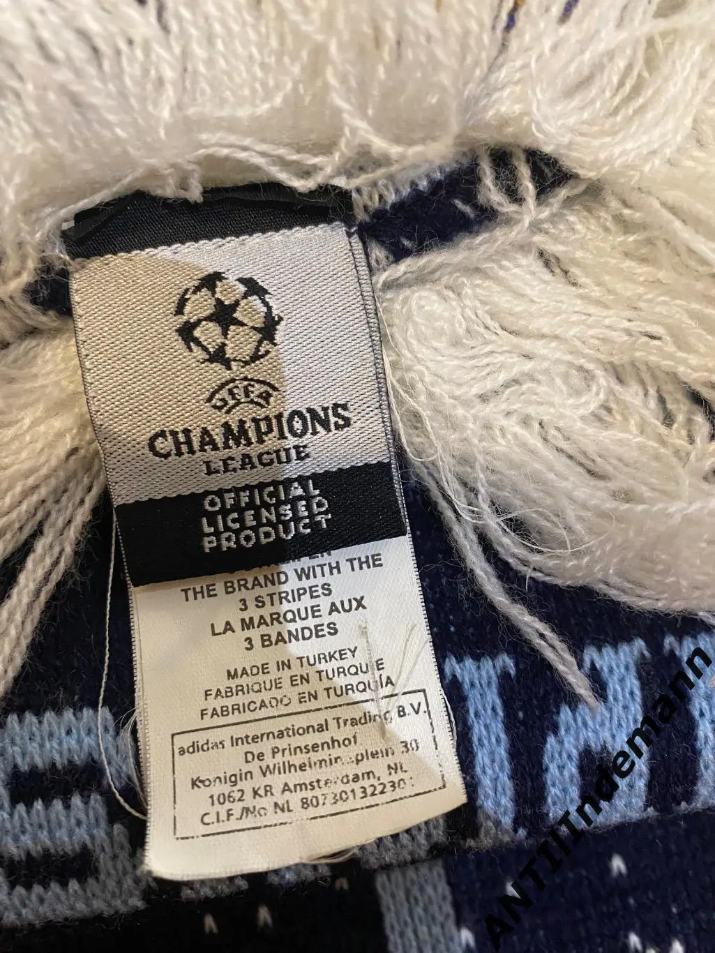 Шарф ФК Реал Мадрид, Испания. Официальная продукция Лиги Чемпионов, Adidas 3