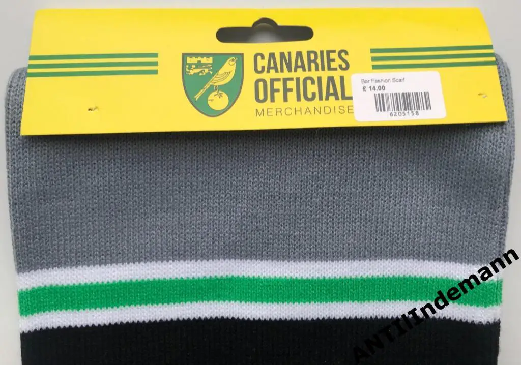Шарф ФК Норвич Сити, Норидж (Англия). Новый barscarf с вышивкой 4