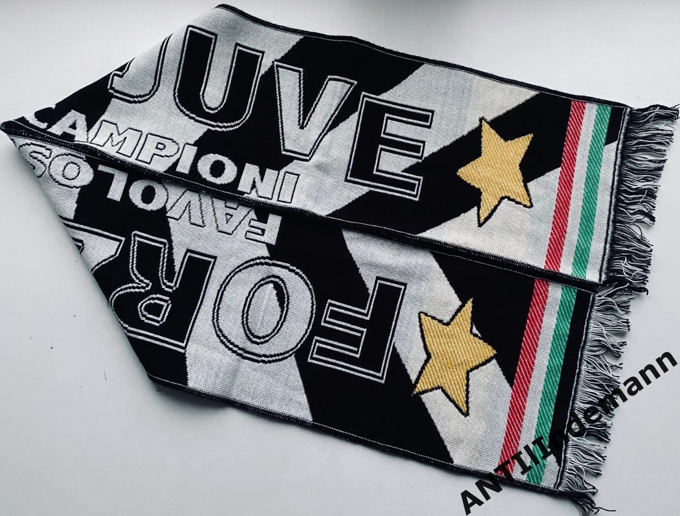 Шарф ФК Ювентус Турин “Forza Juve”, Италия. Односторонний